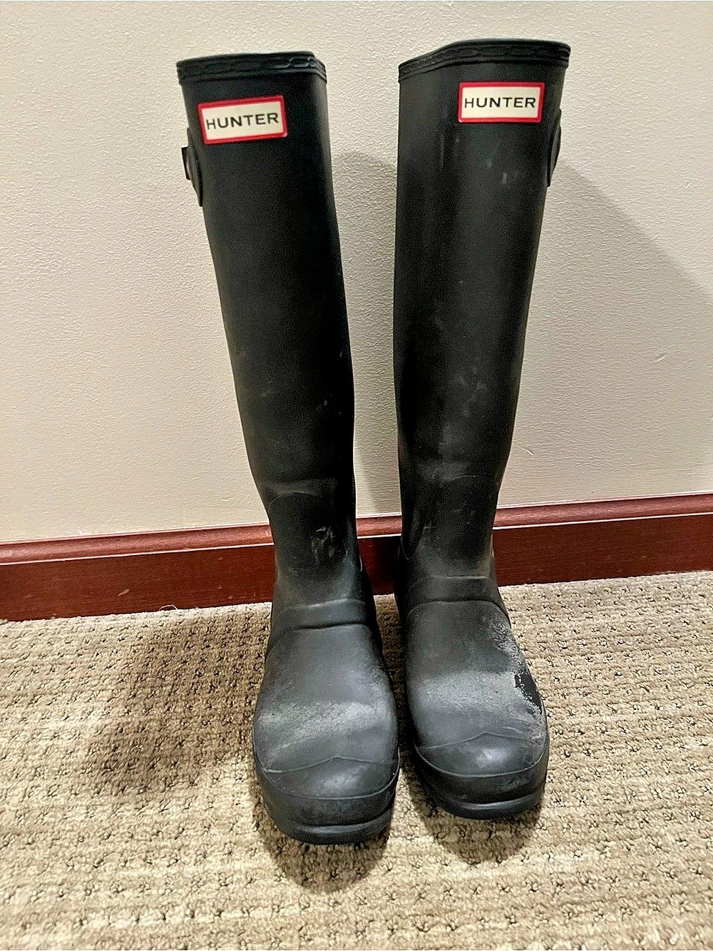 Hunter Original Tall Rain Boots Black US 8
